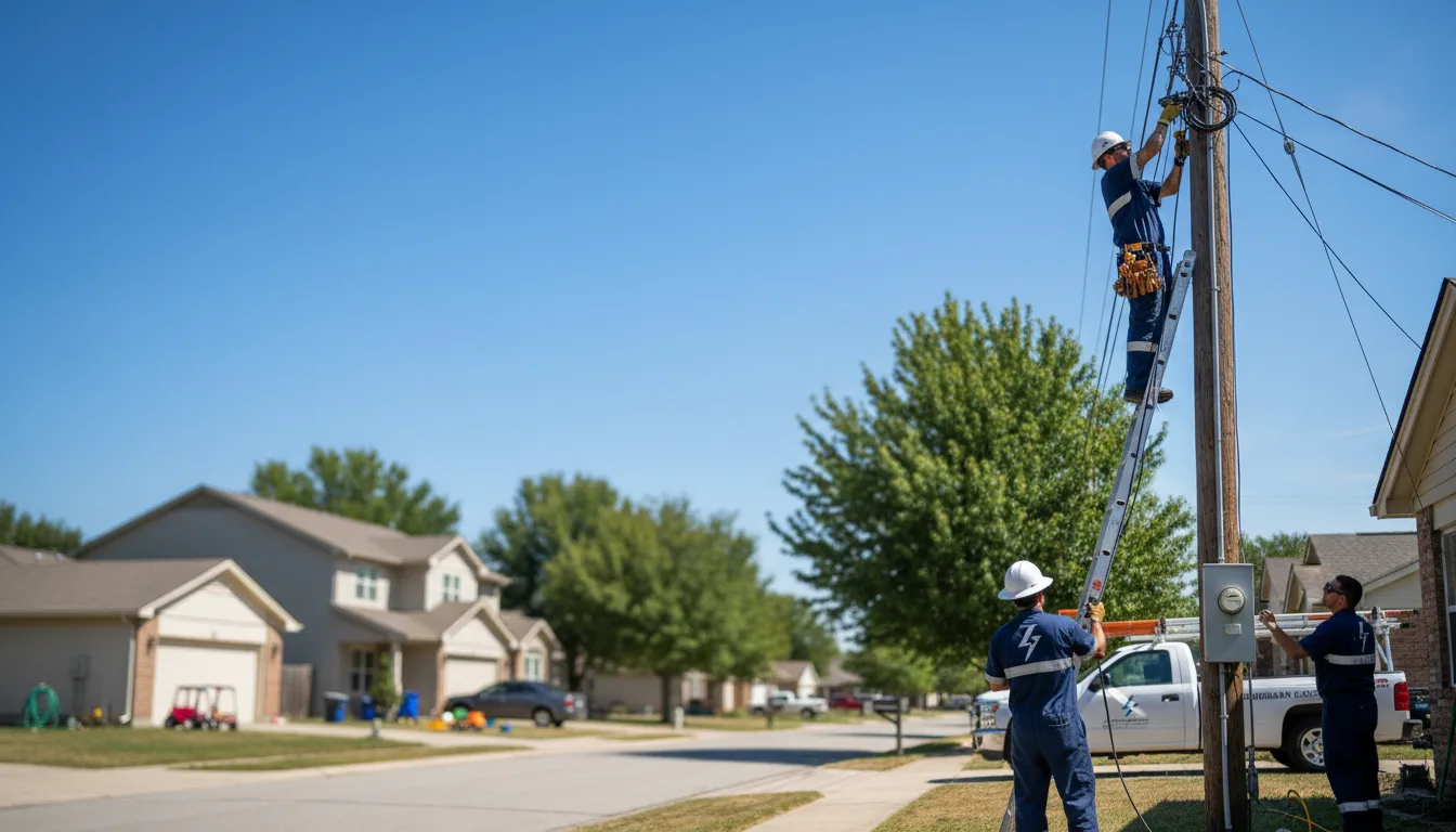 Residential electrician providing installation services in Bellflower, IL